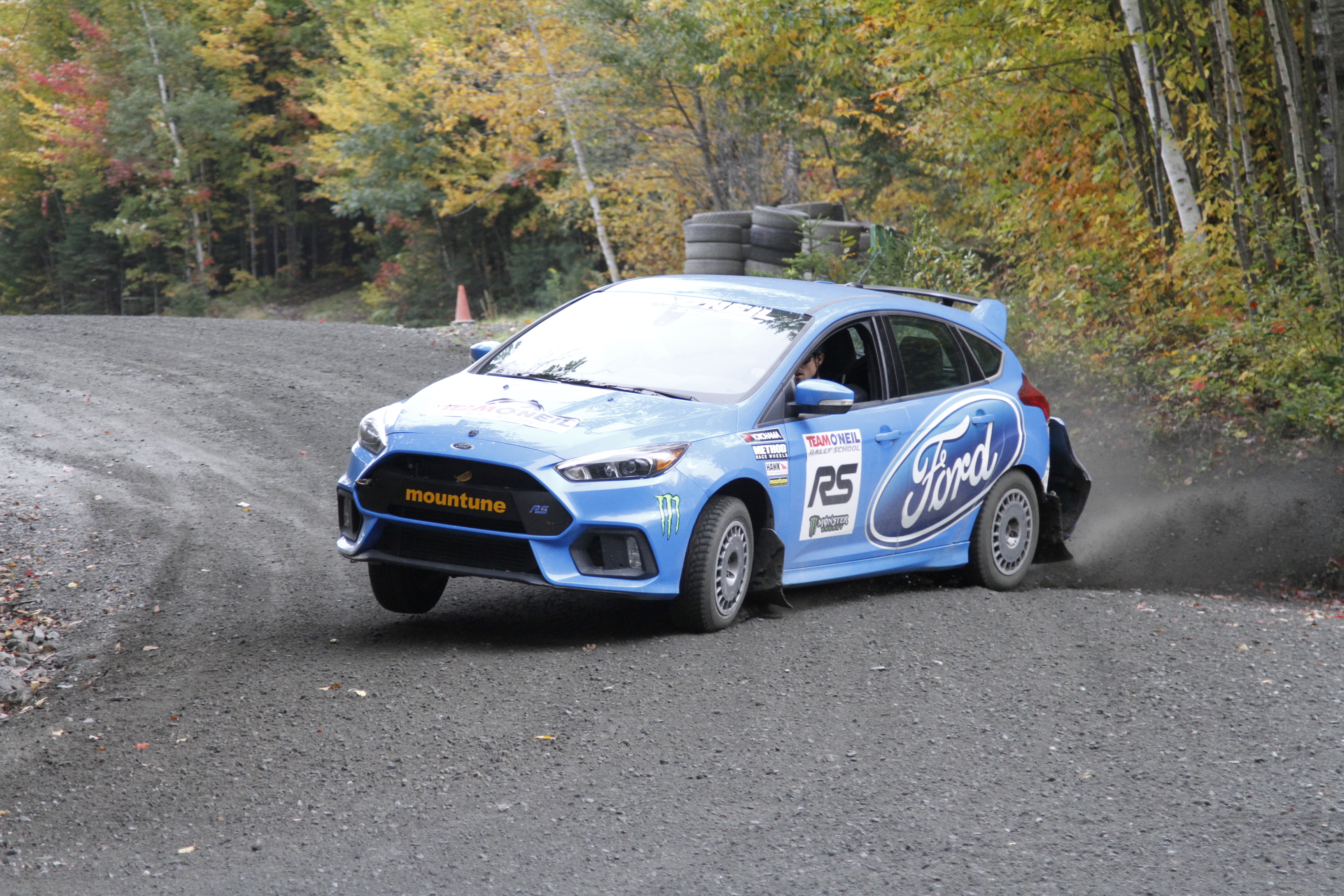 Ford Focus RS driving hard in northern NH.